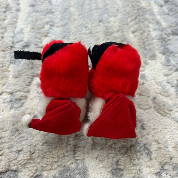 Vintage 1970s Furry Clip On Santa’s Christmas Tree Lapel Set of 2 - Picture 4 of 9